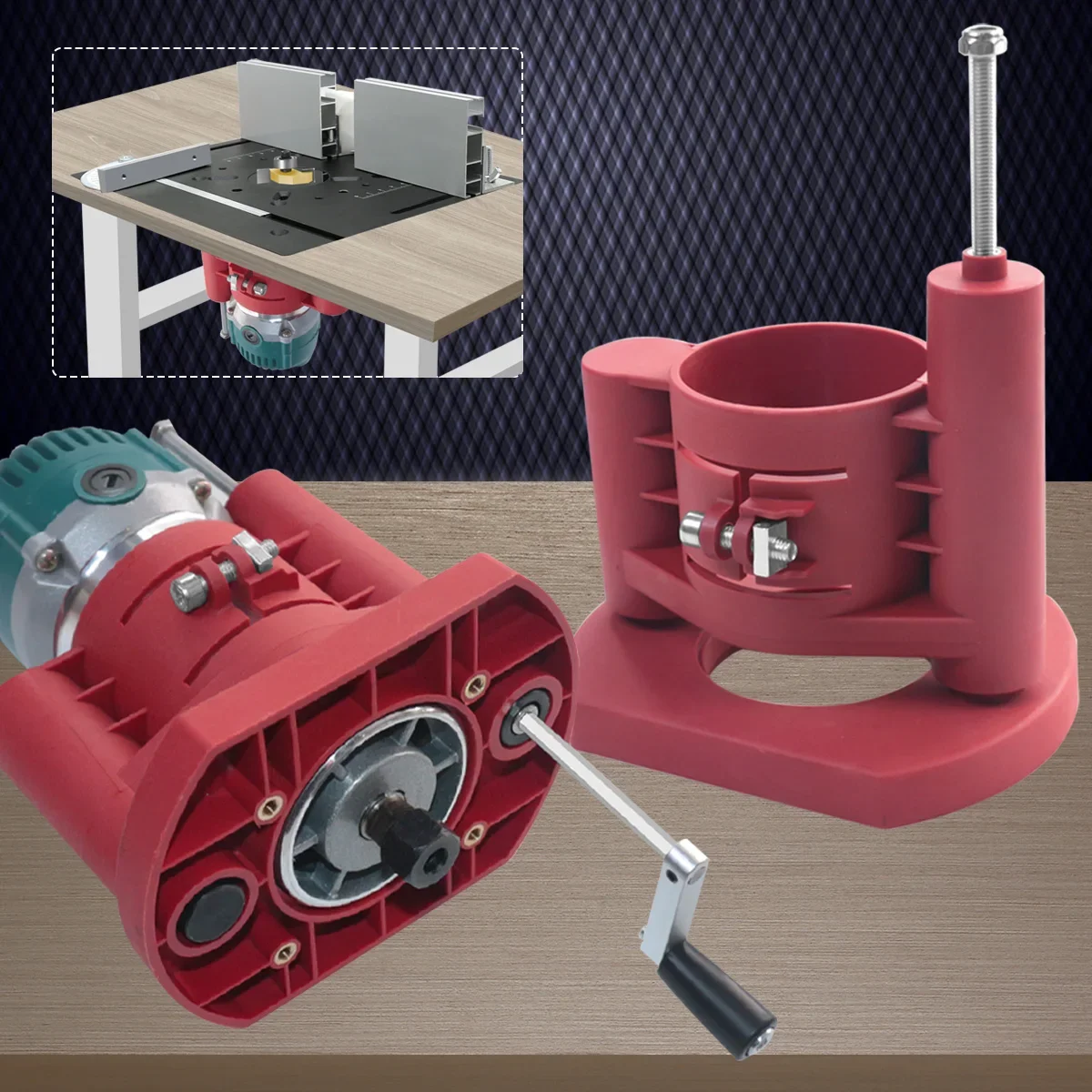 Desk Setup Pegboard - Elevador de enrutador de precisión -