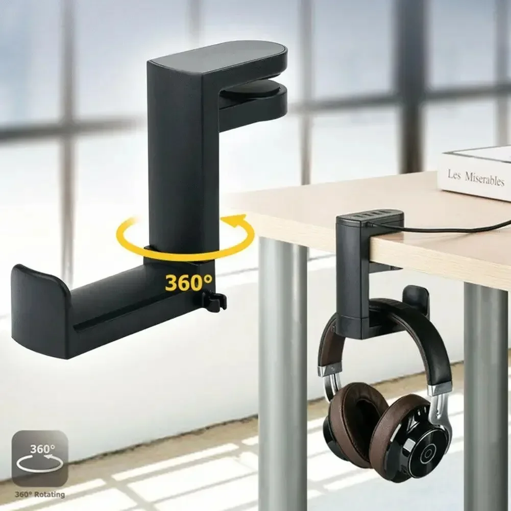 Desk Setup Gaming - Soporte para Auriculares sin Perforaciones, Clip