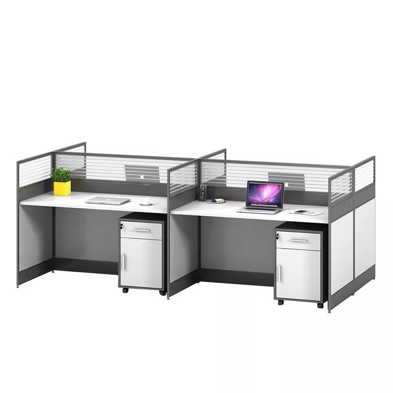 Desk Setup Corner - Escritorio de Oficina Blanco para 2,