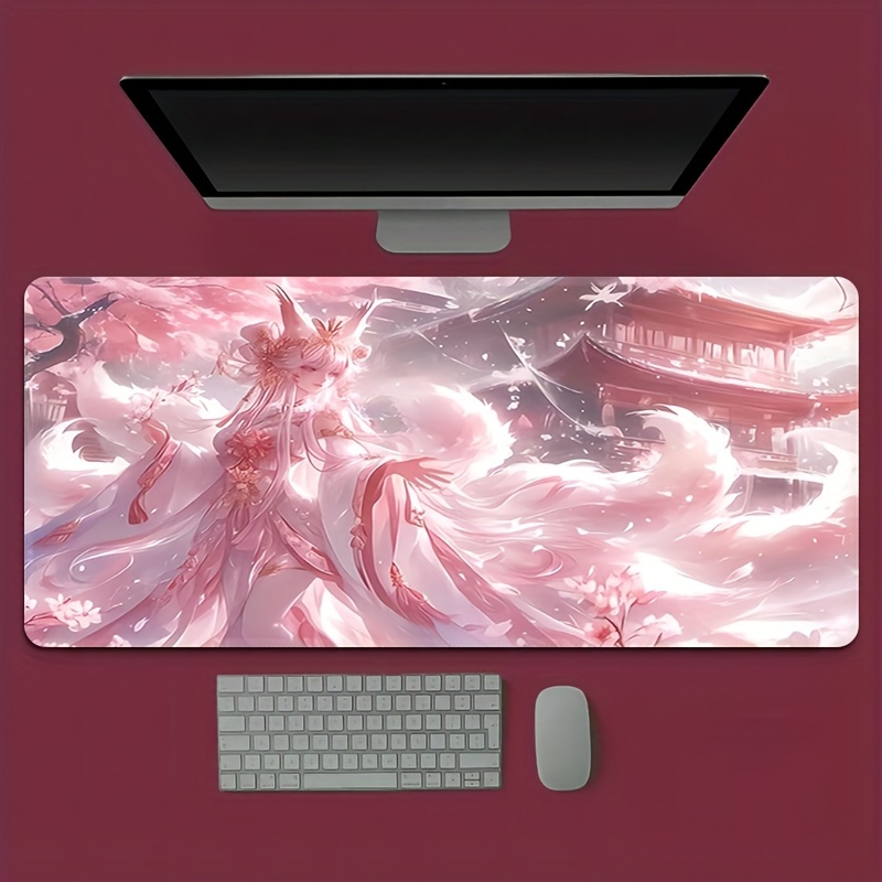 Desk Setup Aesthetic - Alfombrilla de Escritorio Anime Fox Girl,