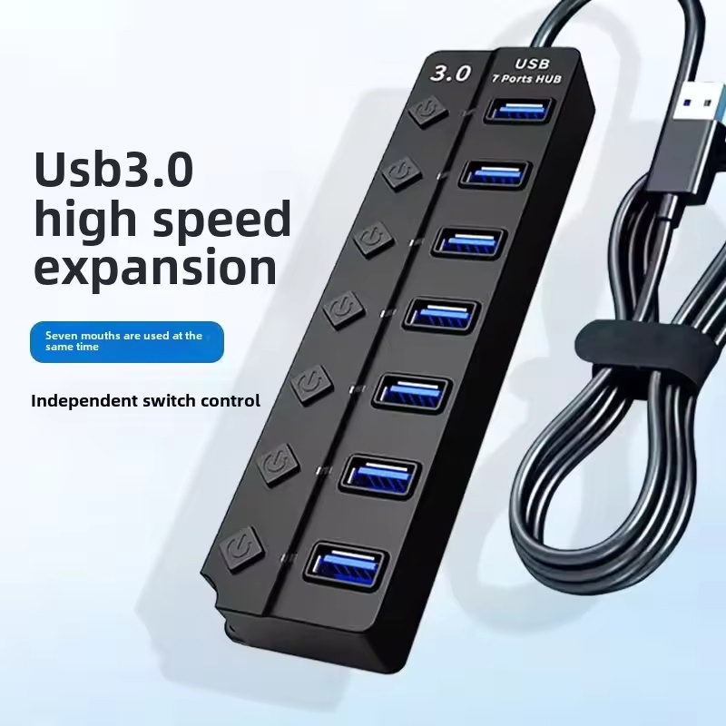 Desk Setup Usb Hub - Adaptador de alimentación USB 3.0, divisor