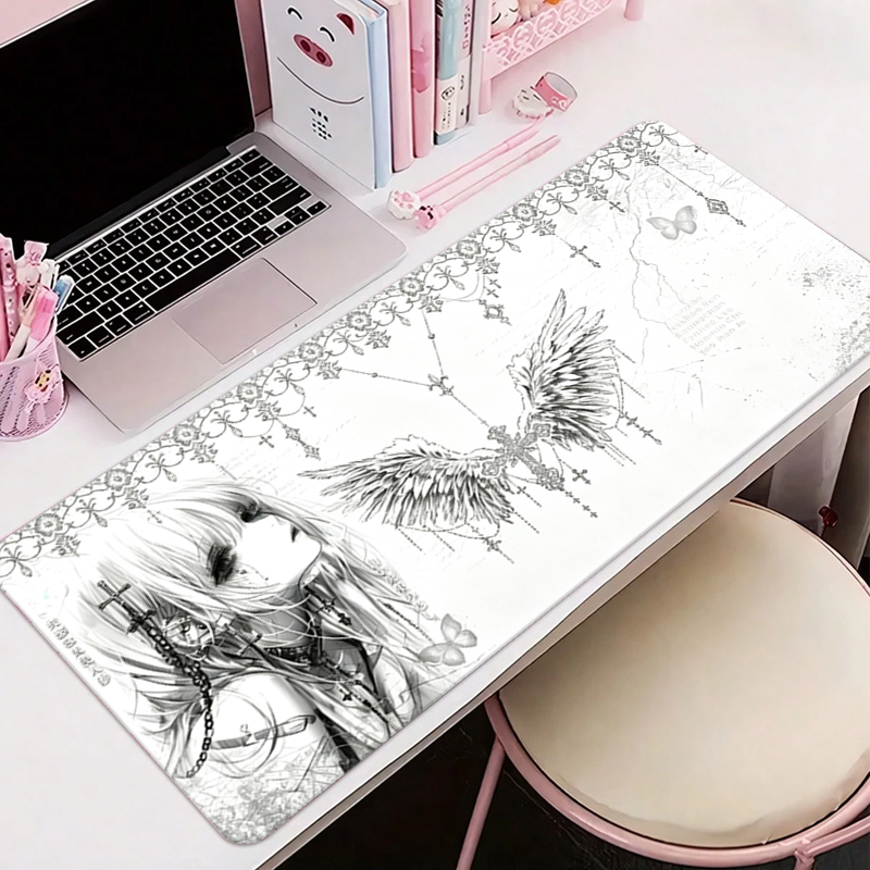 Desk Setup Cozy - Alfombrilla de ratón de cuero, alfombrilla