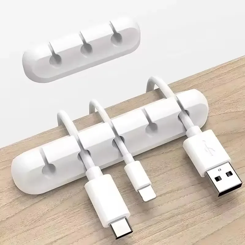 Desk Setup Organization - Organizador de cables USB de silicona,