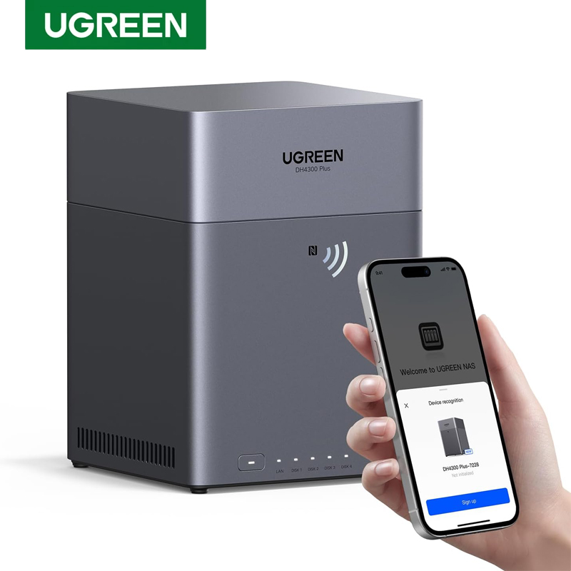 Desk Setup Organization - UGREEN NAS DH4300 Plus NAS de