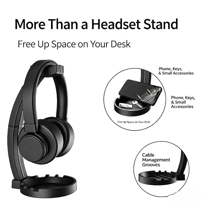 Soporte para auriculares con b - Desk Setup Gaming reseña y precio