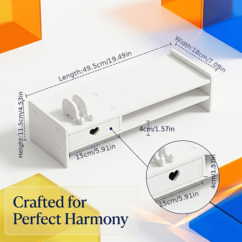 Soporte Elevador Minimalista p - Desk Setup White reseña y precio