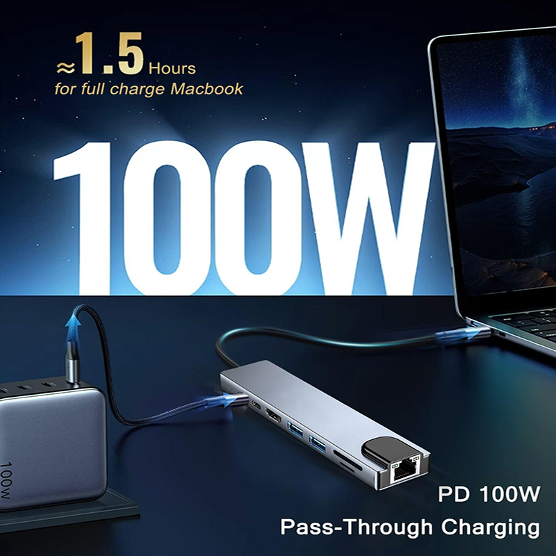 Hub USB tipo C 8 en 1 para Mac - Desk Setup Usb Hub reseña y precio