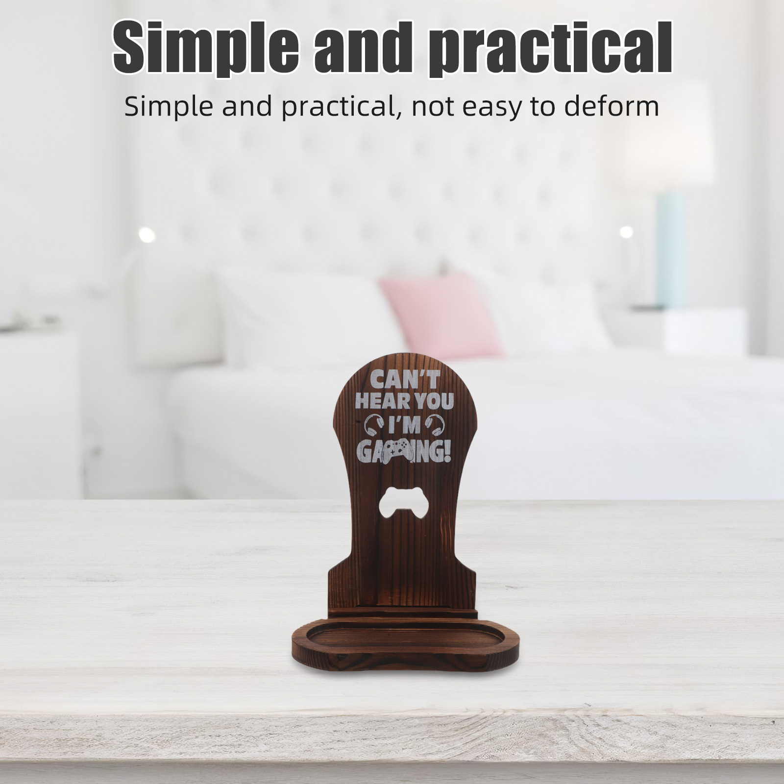 Soporte de madera para auricul - Desk Setup Gaming reseña y precio