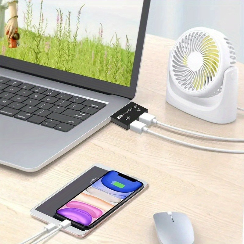 Divisor USB2.0 de 1 macho a 2  - Desk Setup Usb Hub reseña y precio