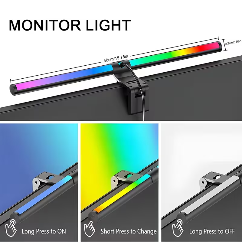 Barra de luz RGB para monitor, - Desk Setup For Studying reseña y precio