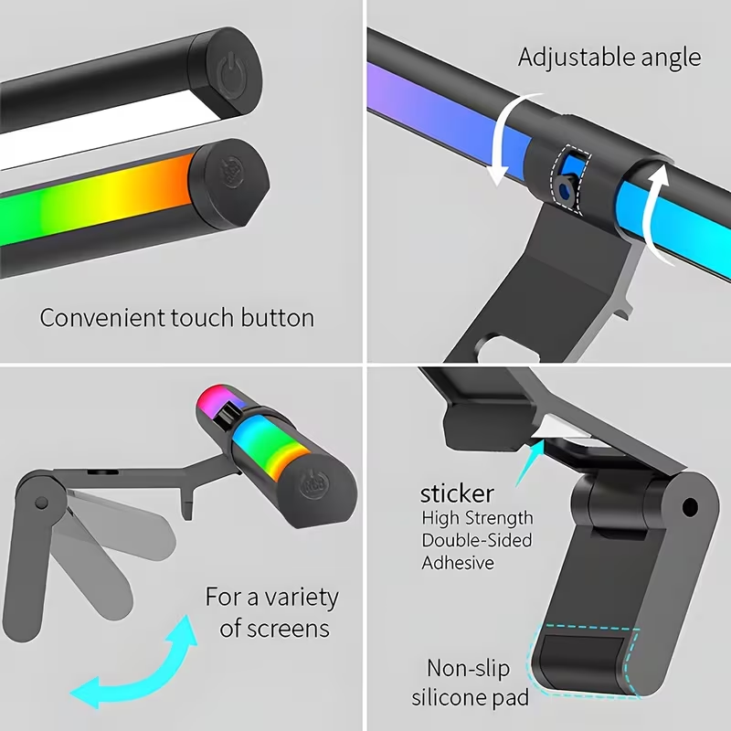 Barra de luz RGB para monitor, - Desk Setup For Studying reseña y precio