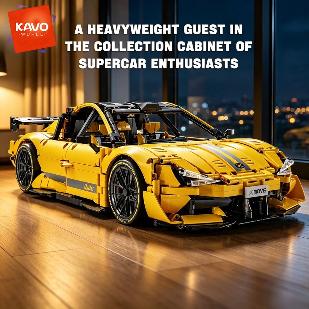 KAVOWORLD 2143 piezas Coche de - Desk Setup Diy reseña y precio