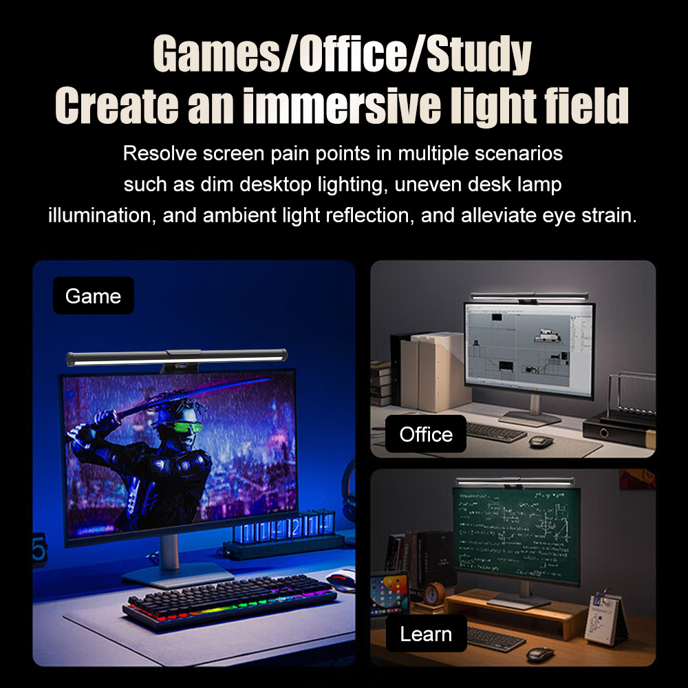 Barra de luz LED para monitor  - Desk Setup For Studying reseña y precio