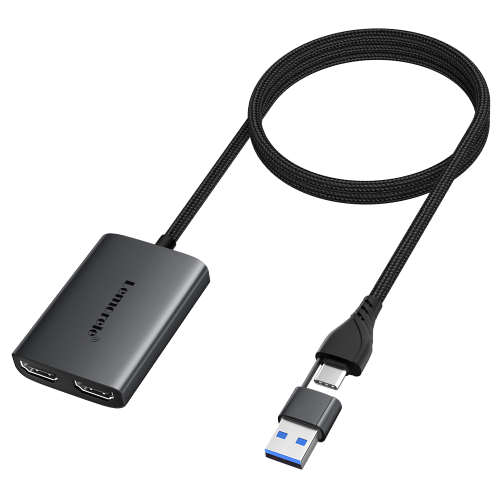Lemorele-adaptador HDMI Dual 4 - Desk Setup Usb Hub reseña y precio