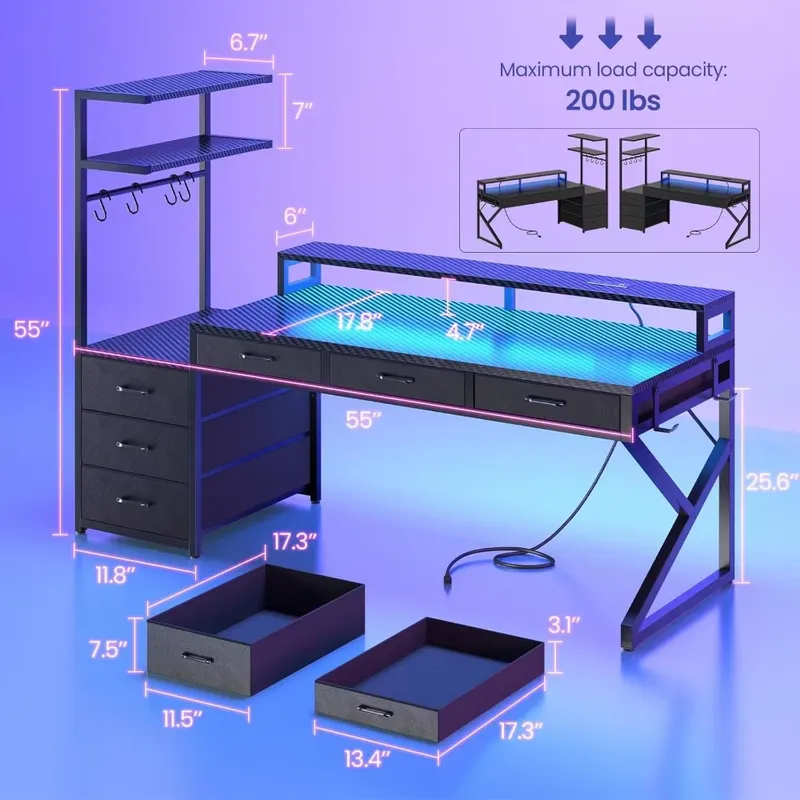 Escritorio para Juegos de 55 P - Desk Setup Corner reseña y precio