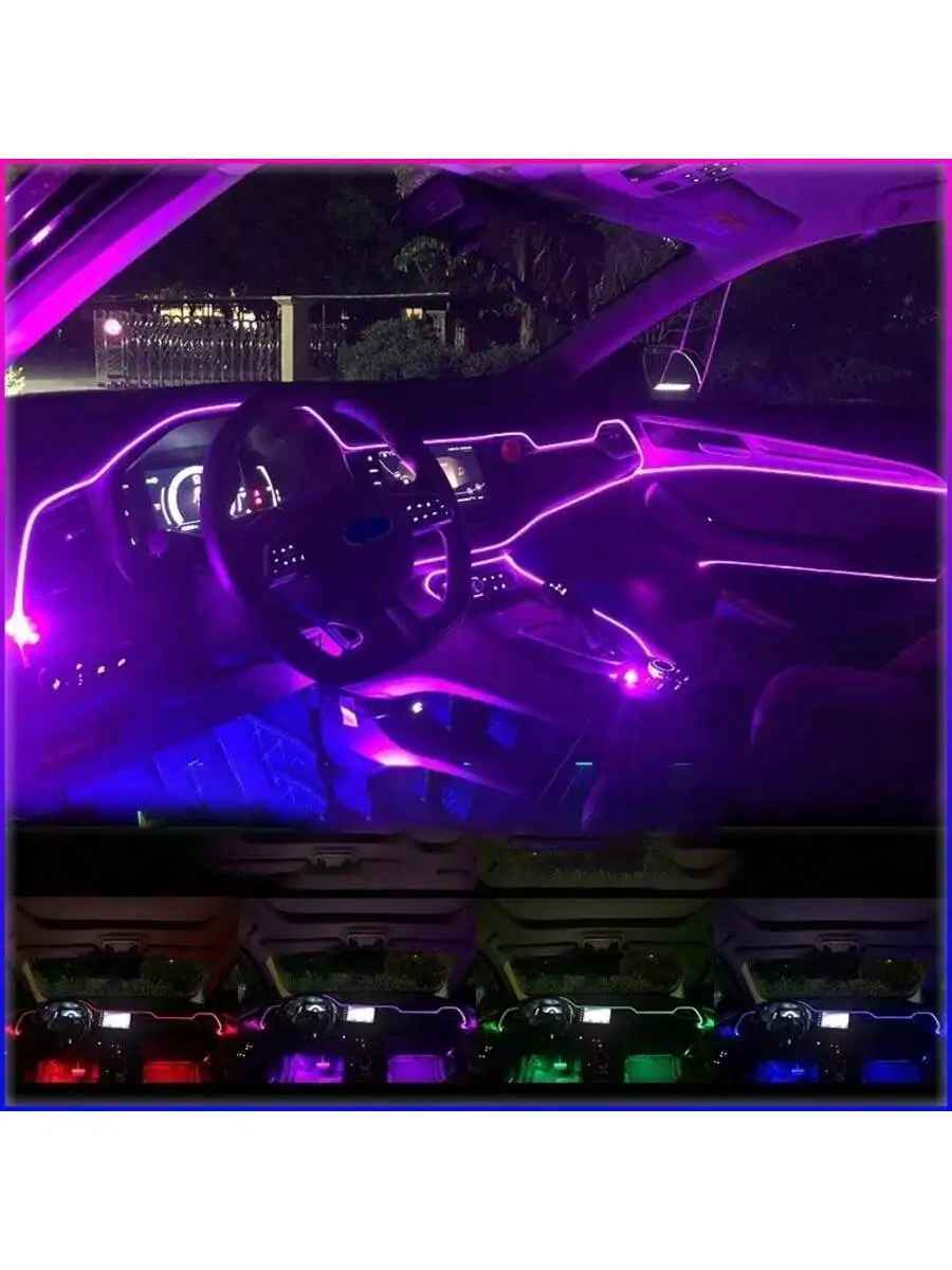 Luces interiores para coche, b - Ambient Light Bar Usb reseña y precio