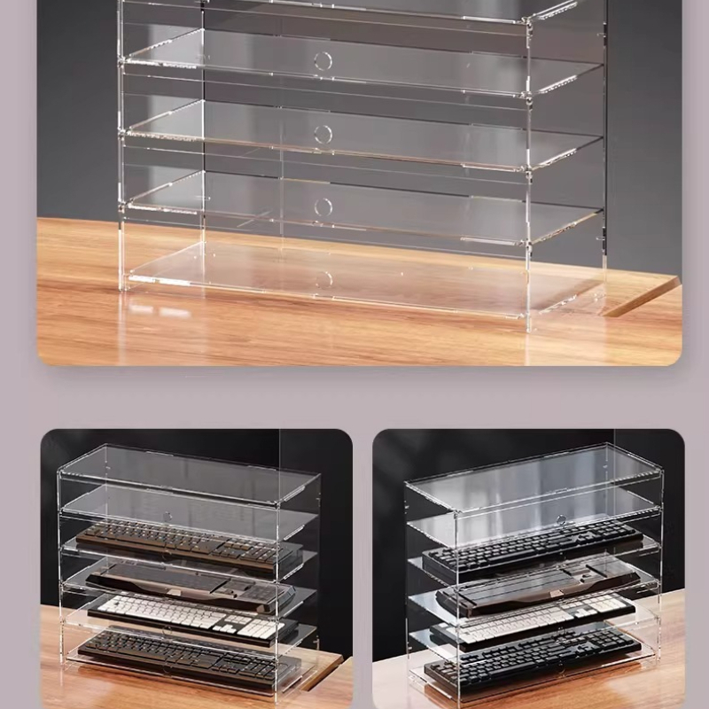 Vitrina acrílica transparente  - Desk Setup Pegboard reseña y precio