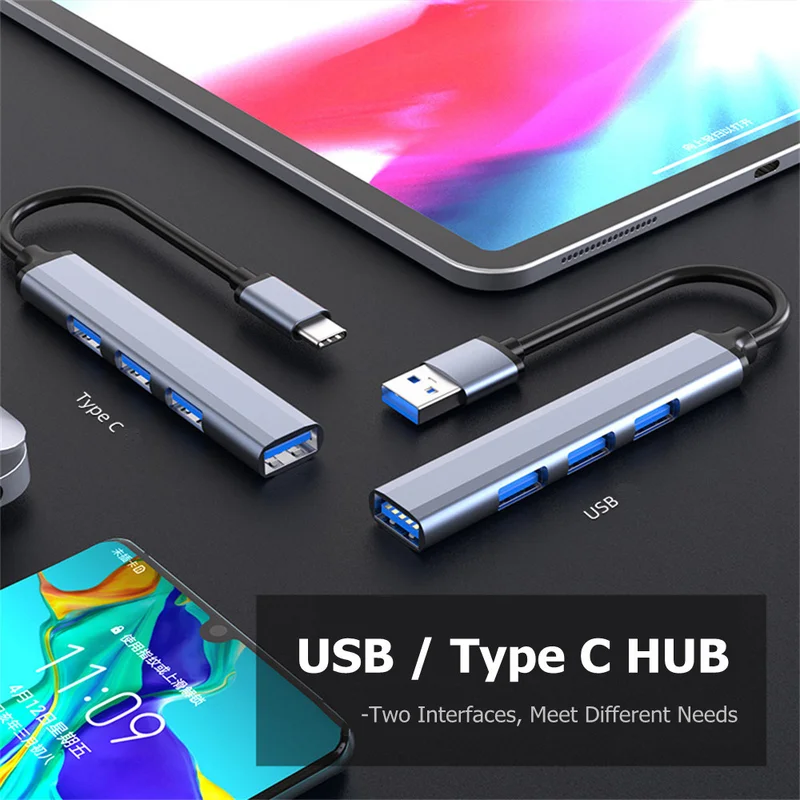 4 puertos USB-C Hub 3.0/3.1-di - Desk Setup Usb Hub reseña y precio