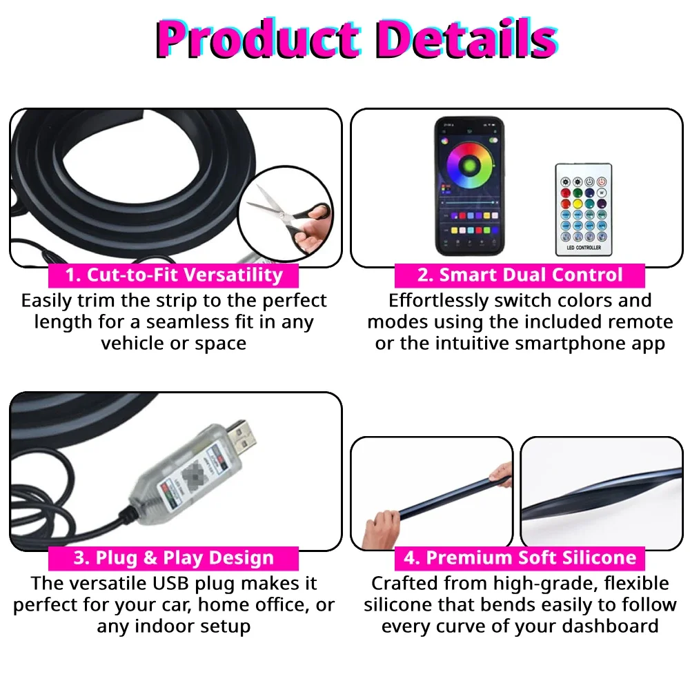 Tira de Luz Ambiental para Par - Ambient Light Bar Usb reseña y precio