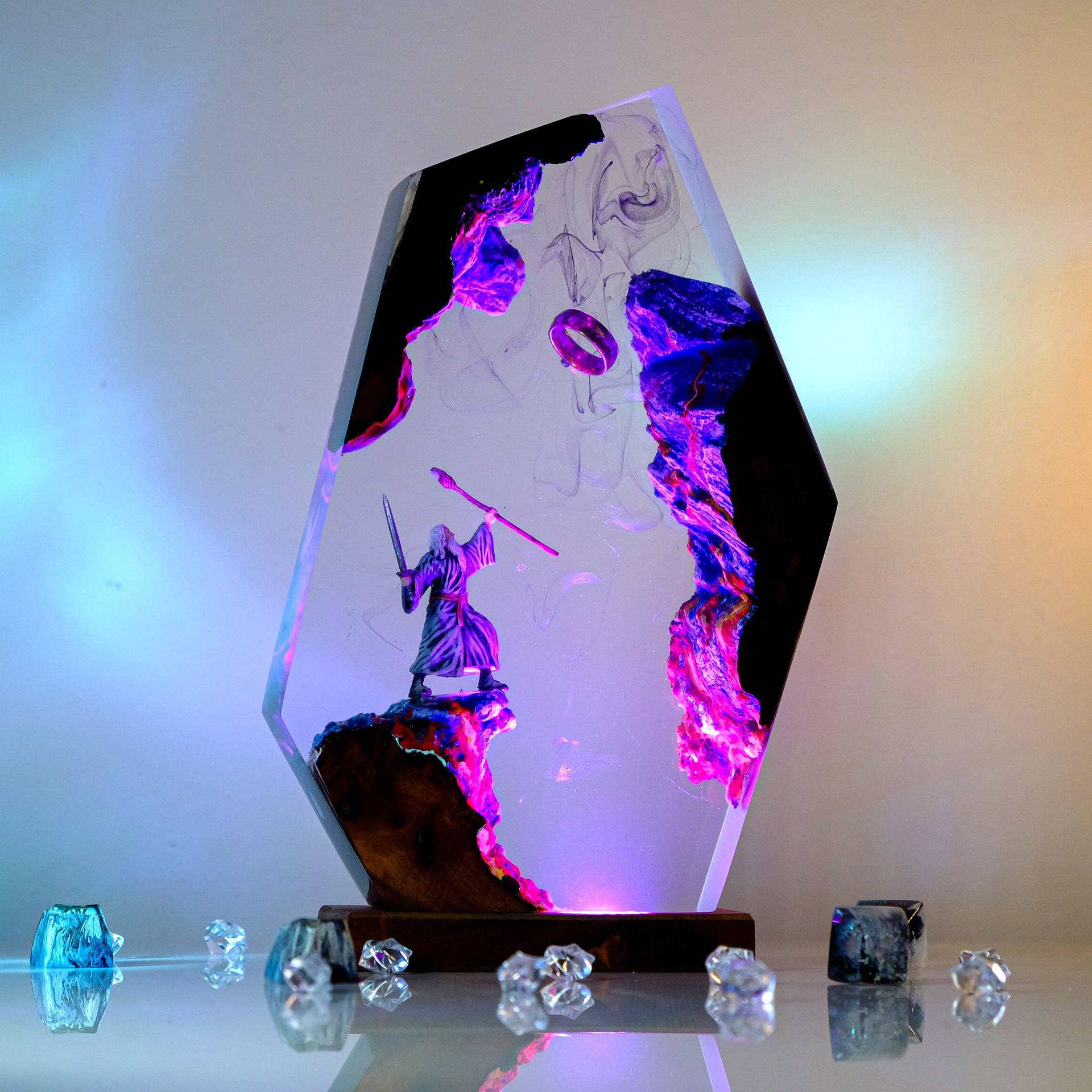 Lámpara de Resina con Figura d - Desk Setup Light reseña y precio