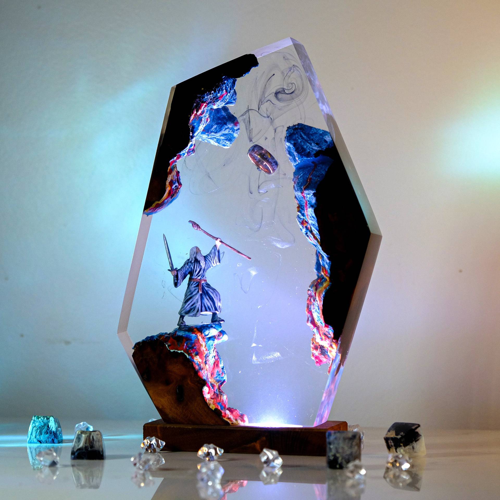 Lámpara de Resina con Figura d - Desk Setup Light reseña y precio