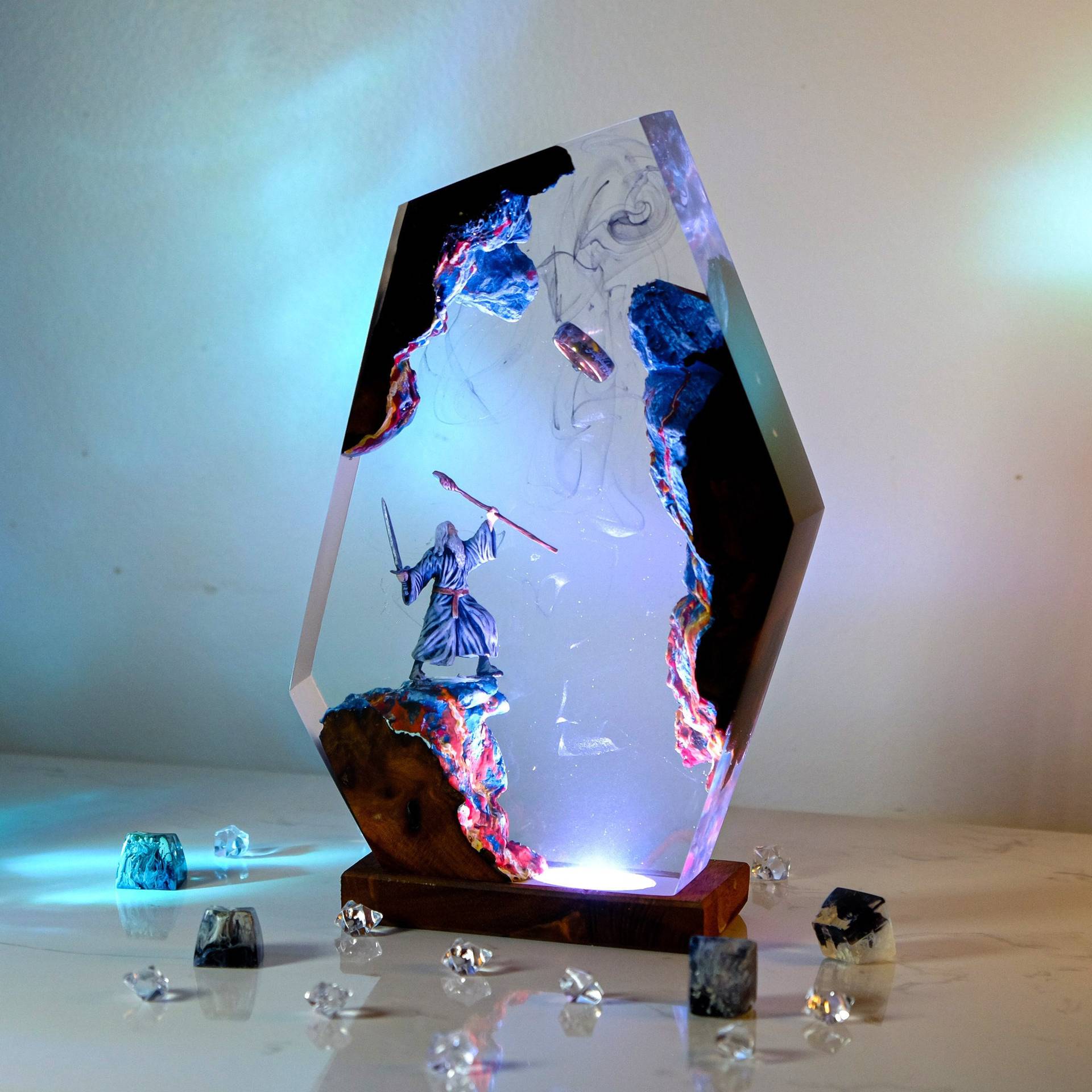 Lámpara de Resina con Figura d - Desk Setup Light reseña y precio