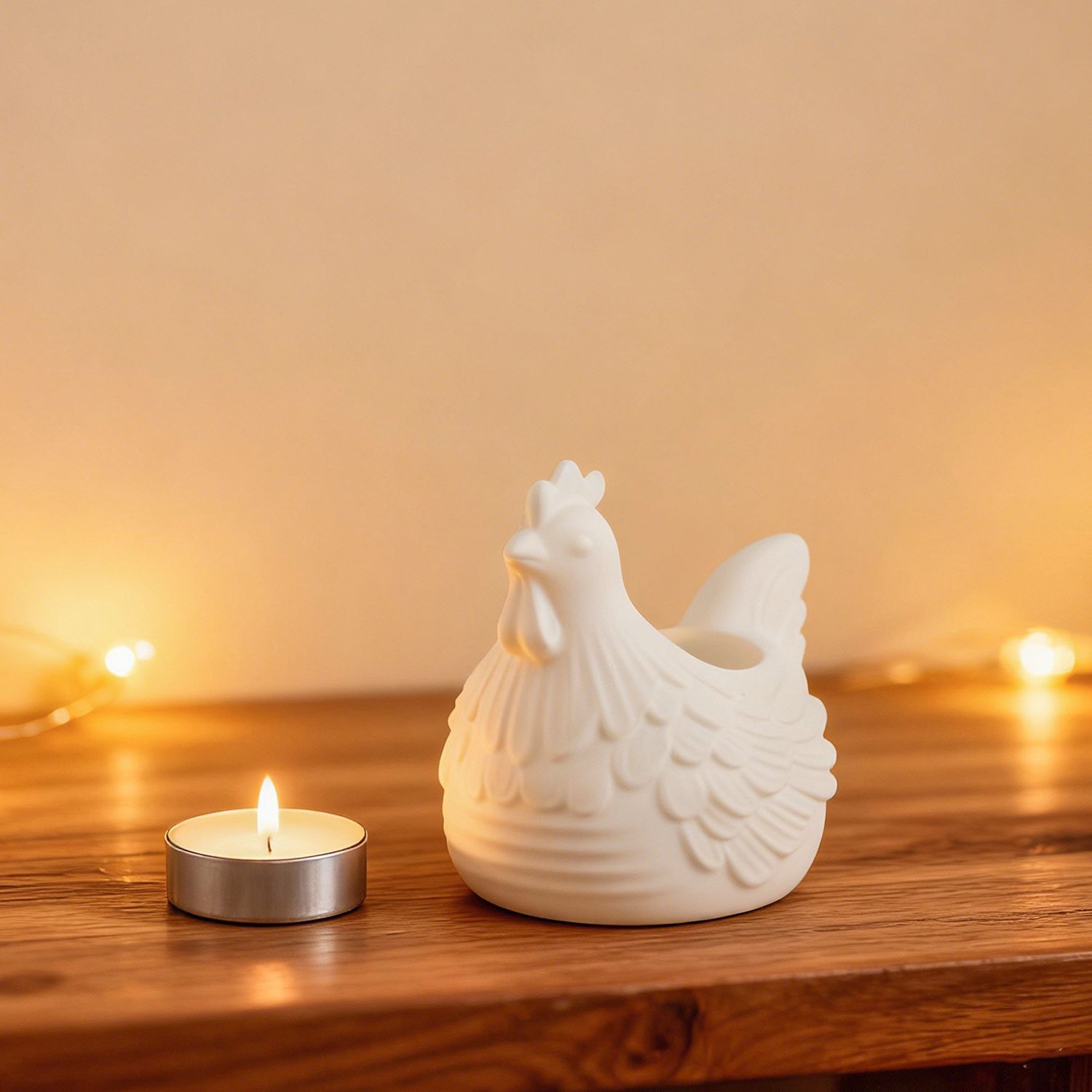 Portavelas de pollo pequeño 3D - Desk Setup Organization reseña y precio