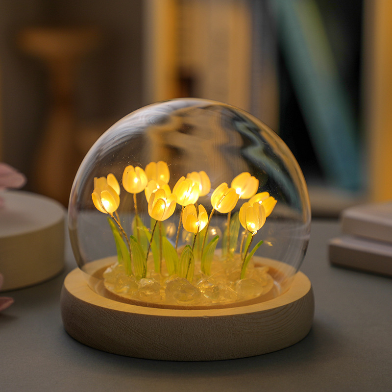 Luz de noche de tulipán hecha  - Desk Setup Light reseña y precio