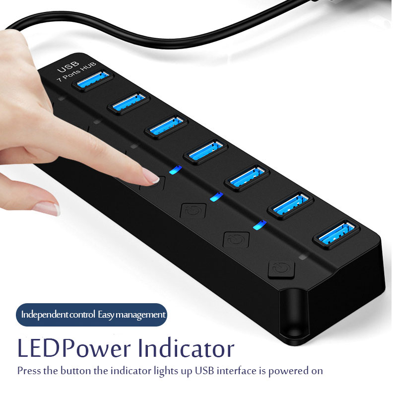 Adaptador de alimentación USB  - Desk Setup Usb Hub reseña y precio