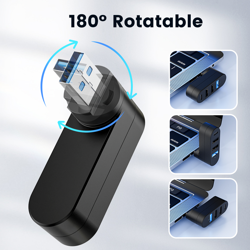 Hub USB 3.0 Mini Splitter Box  - Desk Setup Usb Hub reseña y precio