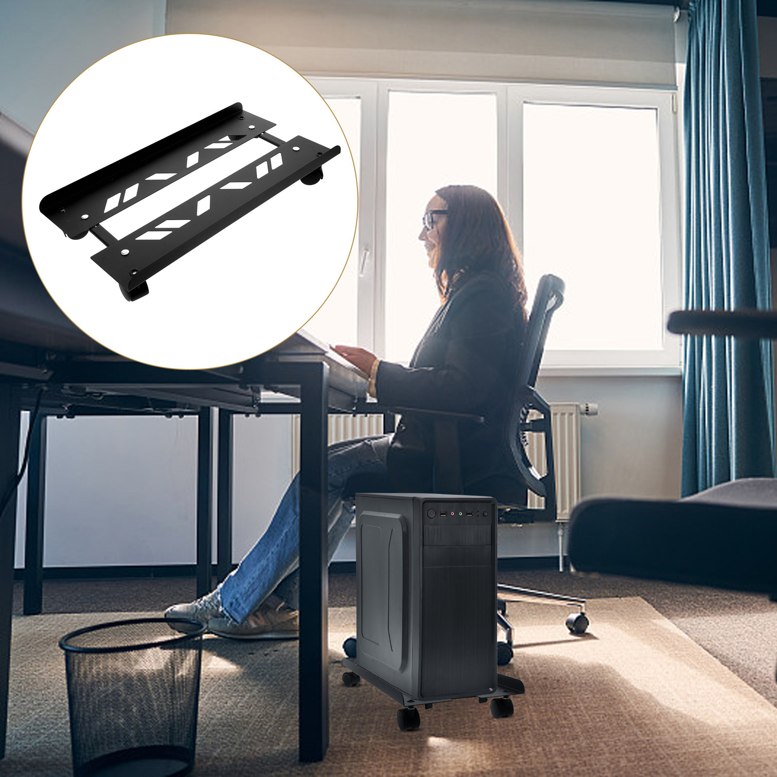 Soporte para torre de ordenado - Desk Setup Gaming reseña y precio