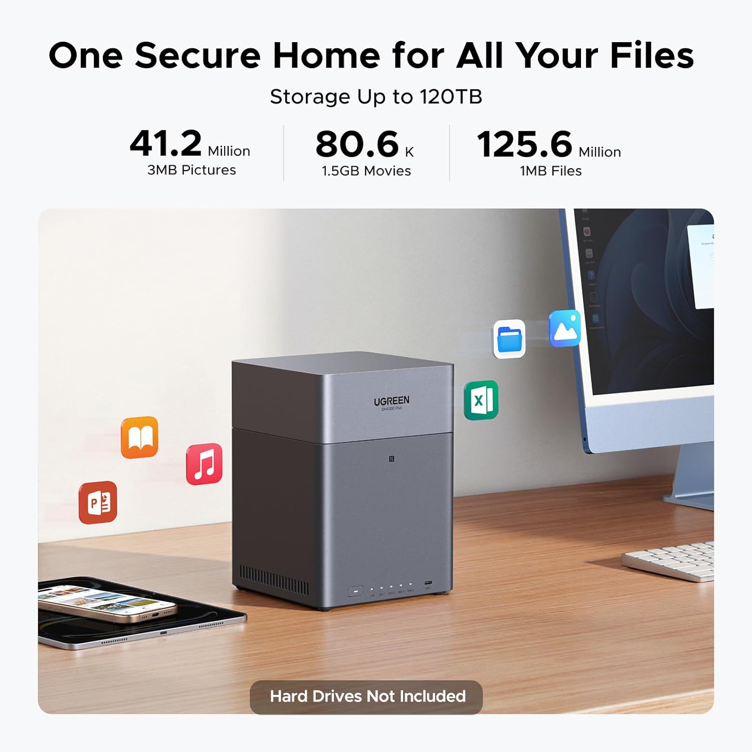 UGREEN NAS DH4300 Plus NAS de  - Desk Setup Organization reseña y precio
